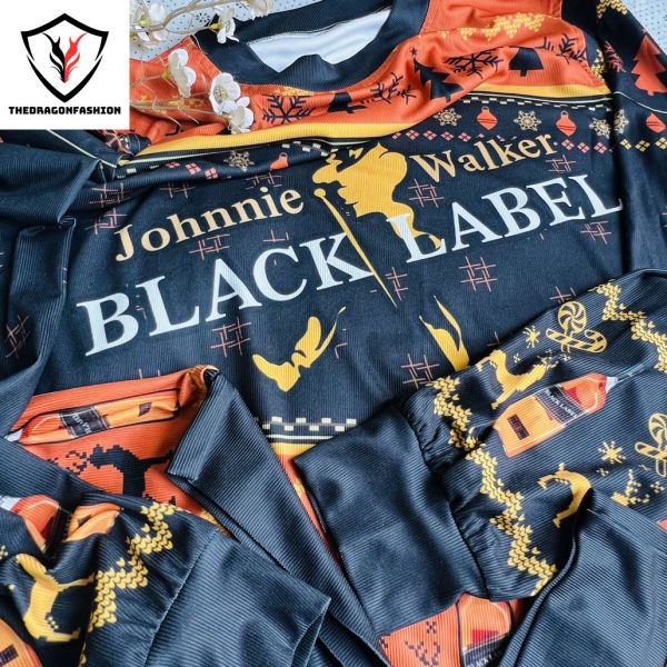 Johnnie Walker Black Label Knitted Ugly Christmas Sweater