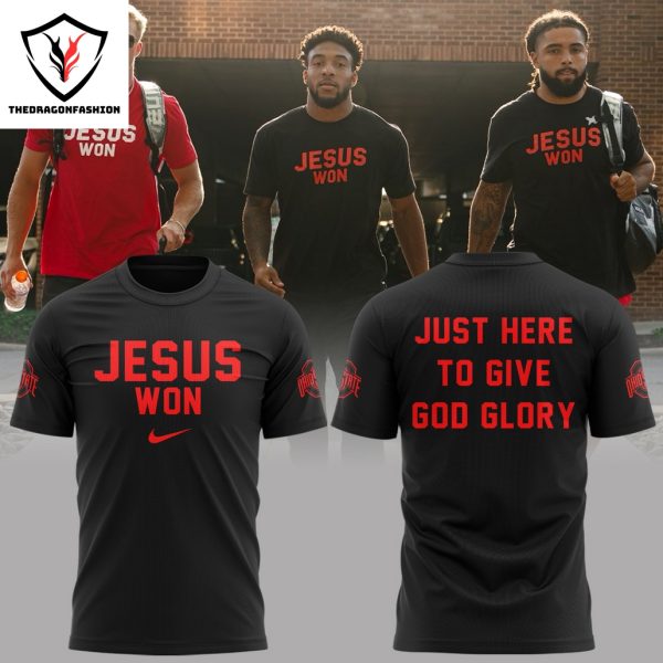 Just Here To Give God Glory Ohio State Buckeyes 3D T-Shirt