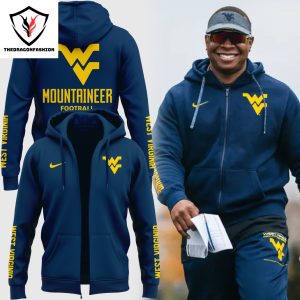 West Virginia Mountaineers Football Logo Design Hoodie – White