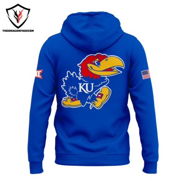 Kansas Jayhawks Men Basketball Logo Hoodie – Blue