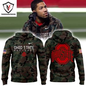 Ohio State Buckeyes Football Camo 2024 Logo Hoodie