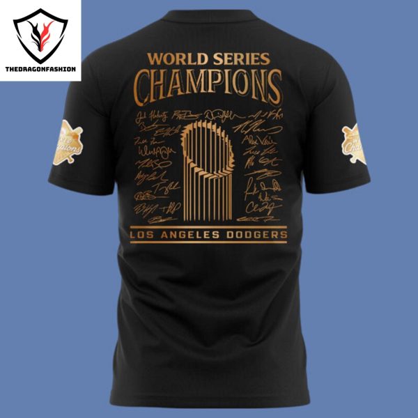 Los Angeles Dodgers Autographed Fanatics 2024 World Series Champions 3D T-Shirt