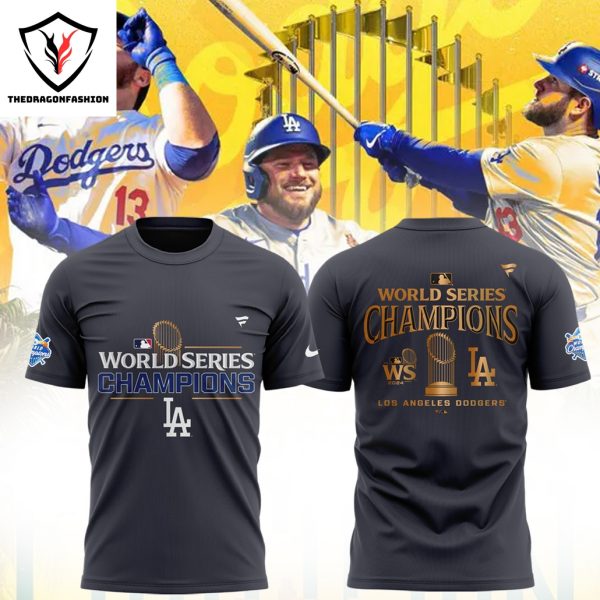 Los Angeles Dodgers Autographed Fanatics World Series Champions 2024 3D T-Shirt