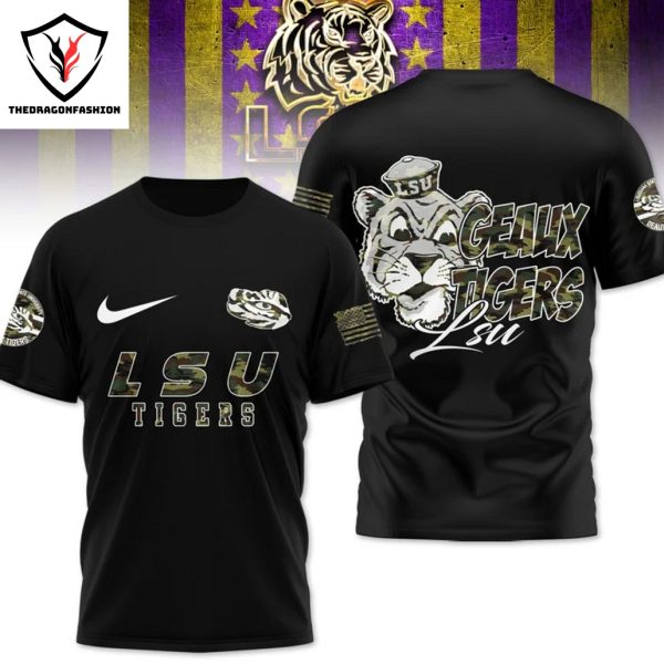 LSU Tigers – Geaux Tigers 3D T-Shirt – Black