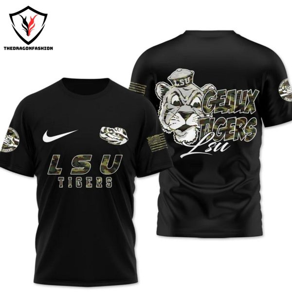 LSU Tigers – Geaux Tigers 3D T-Shirt – Black