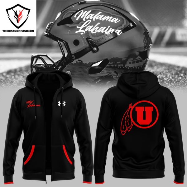 Malama Lahaina Utah Utes Football Zip Hoodie