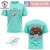 Miami Dolphins Happy Thanksgiving – Turkey And Touchdowns 3D T-Shirt – Black