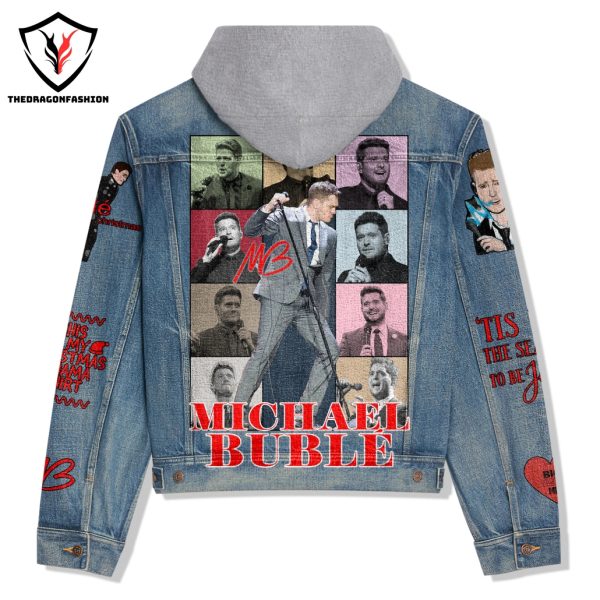 Michael Buble Tis The Season Of The Jolly Hooded Denim Jacket