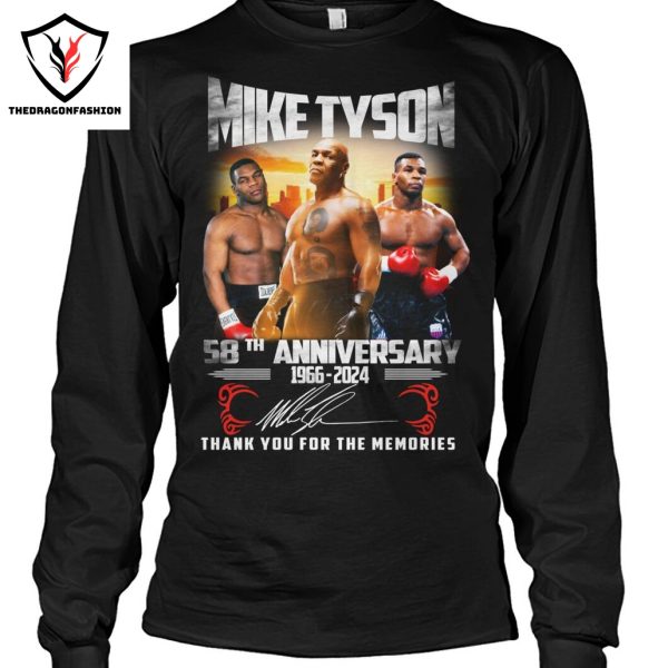 Mike Tyson 58th Anniversary 1966-2024 Signature Thank You For The Memories Unisex T-Shirt