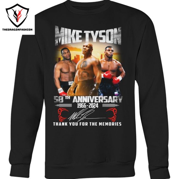 Mike Tyson 58th Anniversary 1966-2024 Signature Thank You For The Memories Unisex T-Shirt