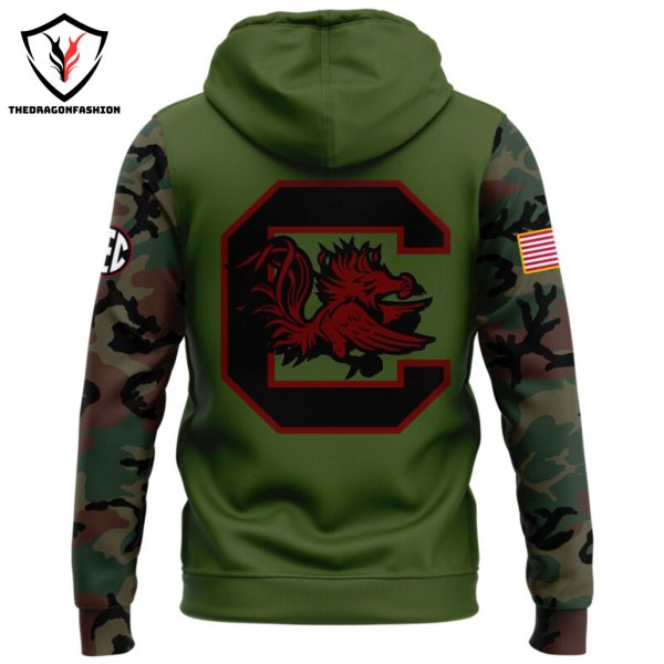 Military Appreciation South Carolina Gamecocks Football Hoodie – Green