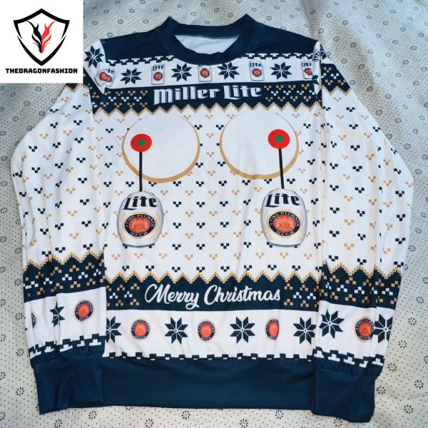 Miller Lite Titties Merry Christmas Sweater