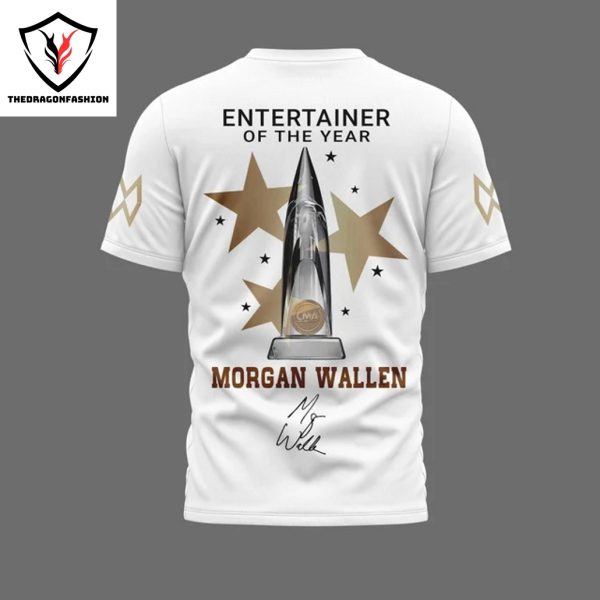 Morgan Wallen Entertainer Of The Year CMA Awards Signature 3D T-Shirt – White