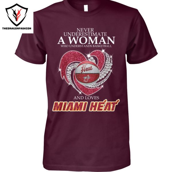 Never Underestimate A Woman Who Understands Basketball And Loves Miami Heat Unisex T-Shirt