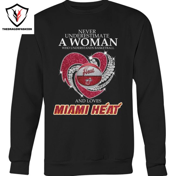 Never Underestimate A Woman Who Understands Basketball And Loves Miami Heat Unisex T-Shirt