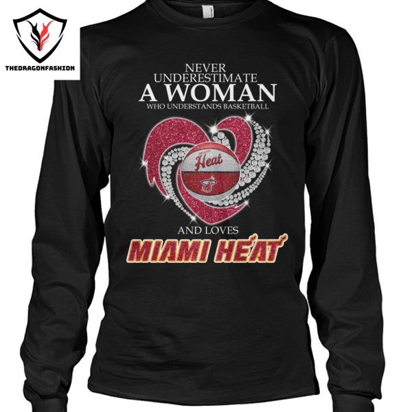 Never Underestimate A Woman Who Understands Basketball And Loves Miami Heat Unisex T-Shirt