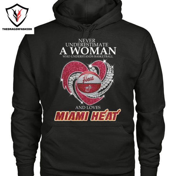 Never Underestimate A Woman Who Understands Basketball And Loves Miami Heat Unisex T-Shirt