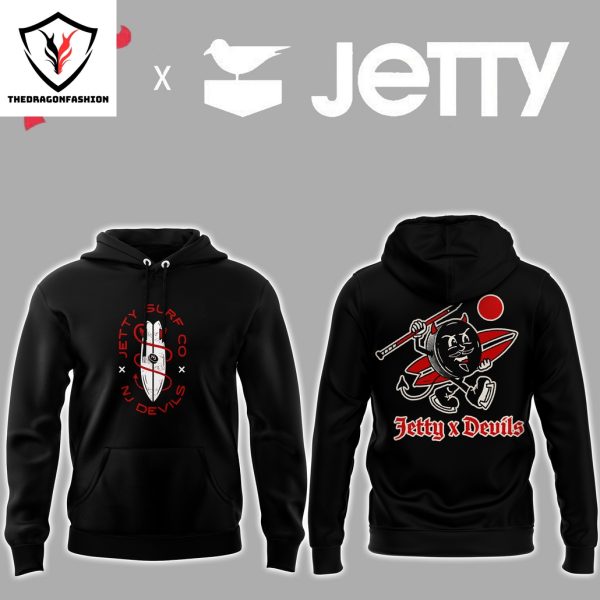 New Jersey Devils x Jetty Logo Design Hoodie – Black