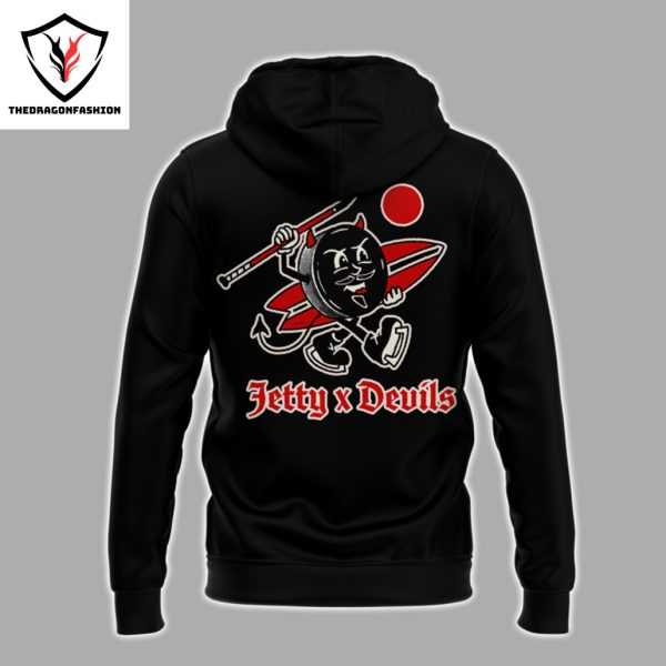 New Jersey Devils x Jetty Logo Design Hoodie – Black