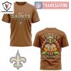 New Orleans Saints Happy Thanksgiving – Turkey And Touchdowns 3D T-Shirt