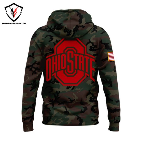 Ohio State Buckeyes Football Camo 2024 Logo Hoodie