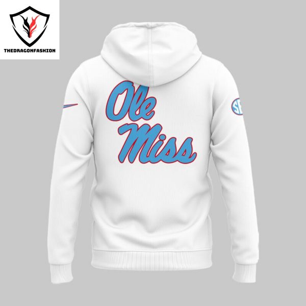 Ole Miss Rebels Mens Basketball Hoodie – White