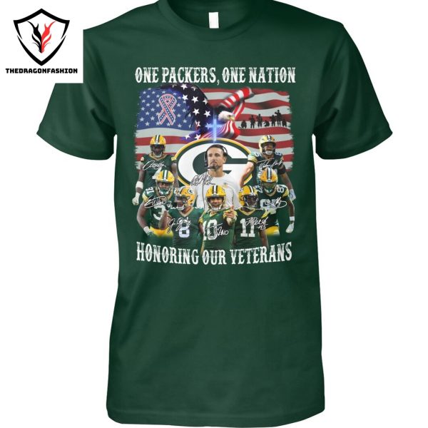 One Packers One Nation Honoring Our Veterans Green Bay Packers Unisex T-Shirt