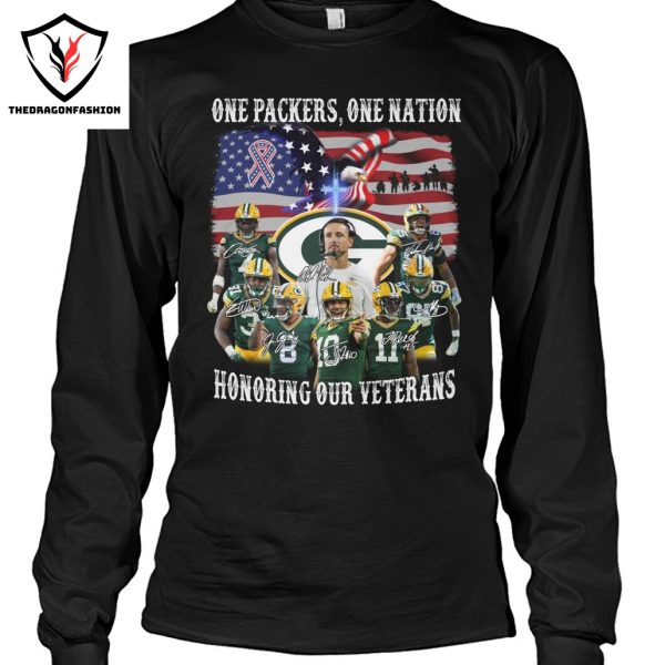 One Packers One Nation Honoring Our Veterans Green Bay Packers Unisex T-Shirt