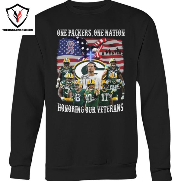 One Packers One Nation Honoring Our Veterans Green Bay Packers Unisex T-Shirt