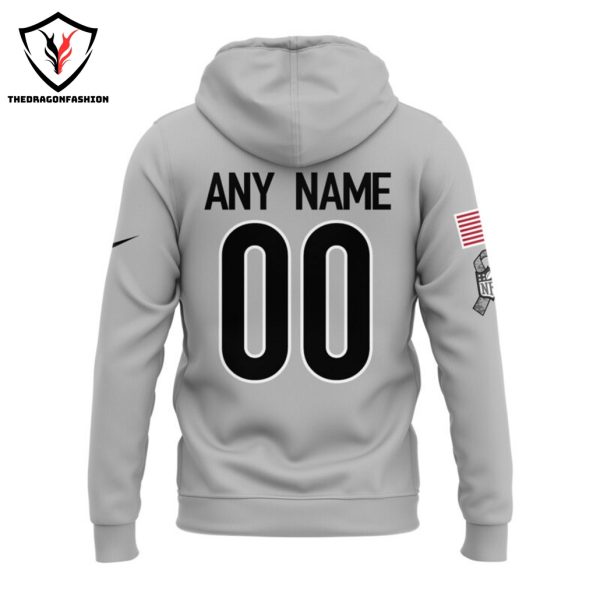 Personalized Cincinnati Bengals Salute To Serviec Hoodie – Grey