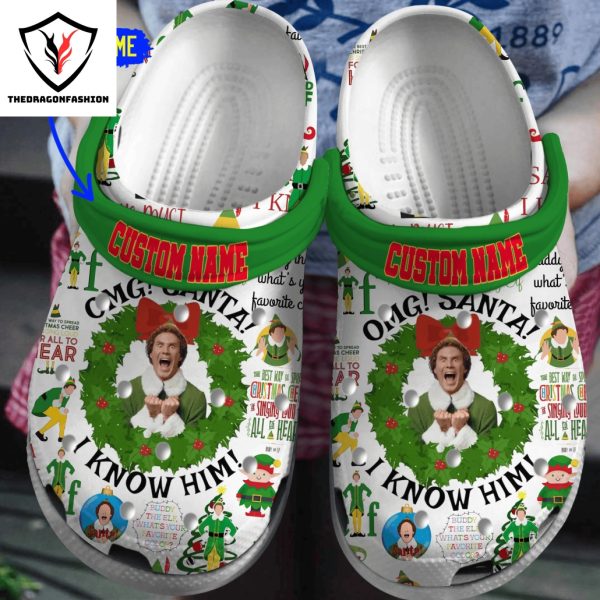 Personalized ELF Omg Santa I Know Him Crocs