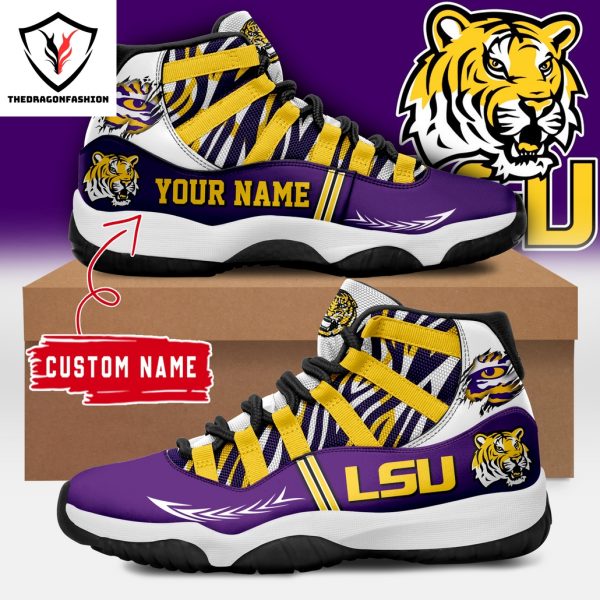 Personalized LSU Tigers Football Air Jordan 11