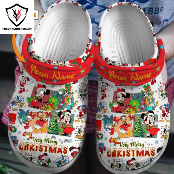 Personalized Mickey Very Merry Christmas Crocs