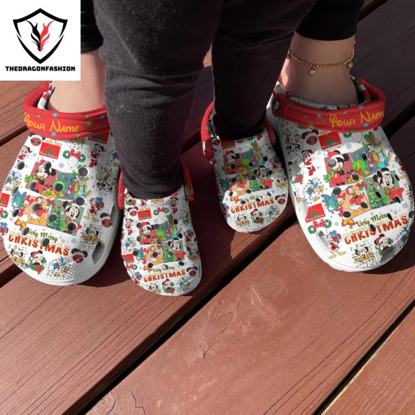 Personalized Mickey Very Merry Christmas Crocs