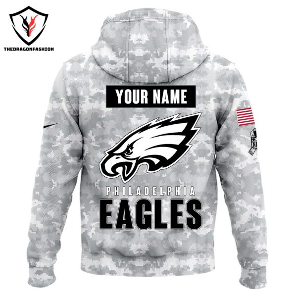 Personalized Philadelphia Eagles Camo 2024 Salute To Service Club Hoodie