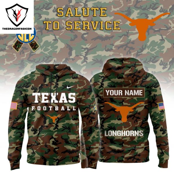 Personalized Texas Longhorns Salute To Service Hoodie