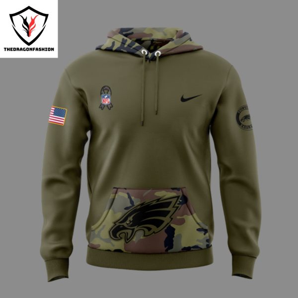 Philadelphia Eagles Camo 2024 Salute to Service Hoodie