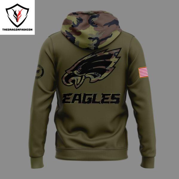 Philadelphia Eagles Camo 2024 Salute to Service Hoodie