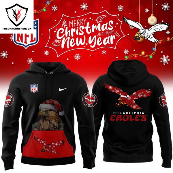 Philadelphia Eagles Merry Christmas 2024 Hoodie – Black