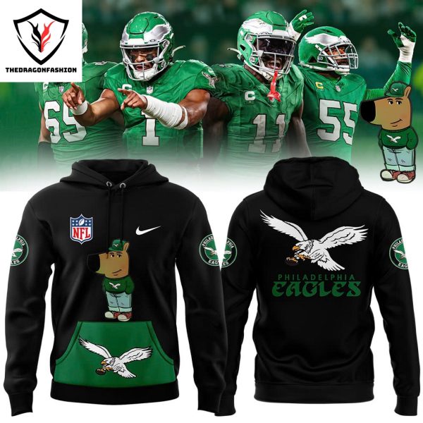 Philadelphia Eagles x Chill Guy Hoodie – Black