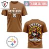 Kansas City Chiefs Happy Thanksgiving – Turkey And Touchdowns 3D T-Shirt -Black