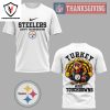 Pittsburgh Steelers Happy Thanksgiving – Turkey And Touchdowns 3D T-Shirt – Black