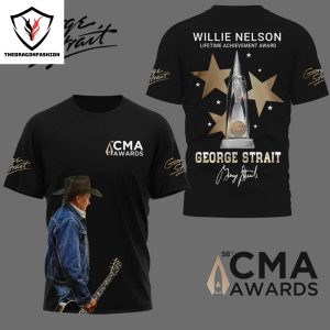 Willie Nelson Lifetime Achievement Award George Strait 3D T-Shirt