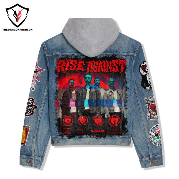 Rise Against – Punk Not Dead Hooded Denim Jacket