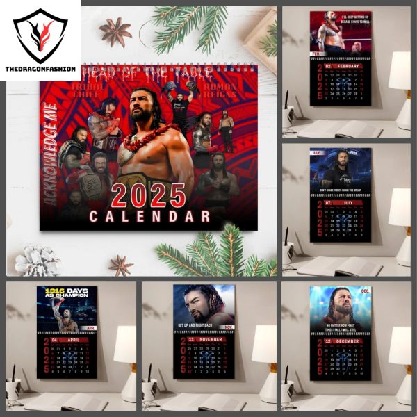 Roman Reigns Head Of The Table 2025 Calendar