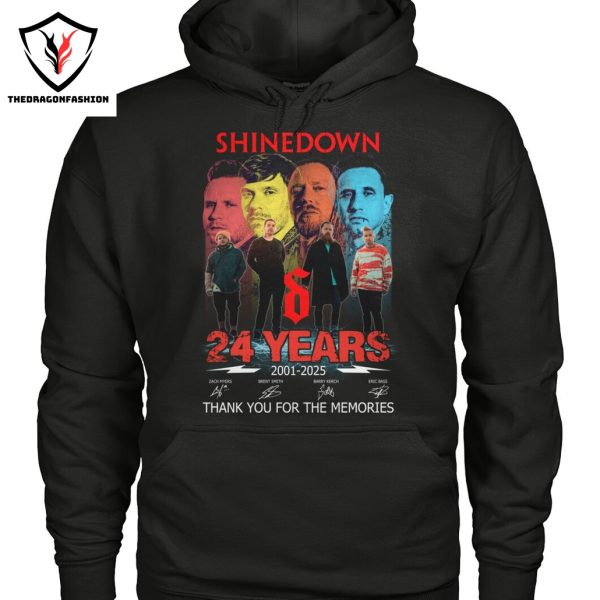 Shinedown 24 Years 2001-2025 Signature Thank You For The Memories Unisex T-Shirt