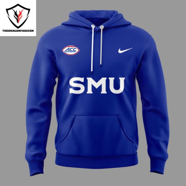 SMU Mustangs Football For Fans Hoodie – Blue