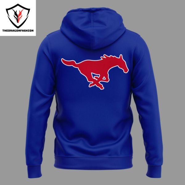 SMU Mustangs Football For Fans Hoodie – Blue