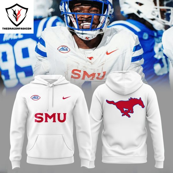 SMU Mustangs Football For Fans Hoodie – White