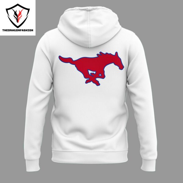 SMU Mustangs Football For Fans Hoodie – White